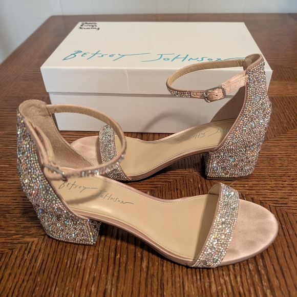 Betsey Johnson Irredescent Crystal Heels - Picture 2 of 7